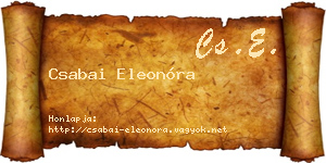 Csabai Eleonóra névjegykártya