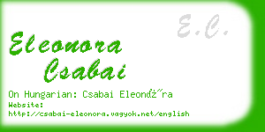 eleonora csabai business card